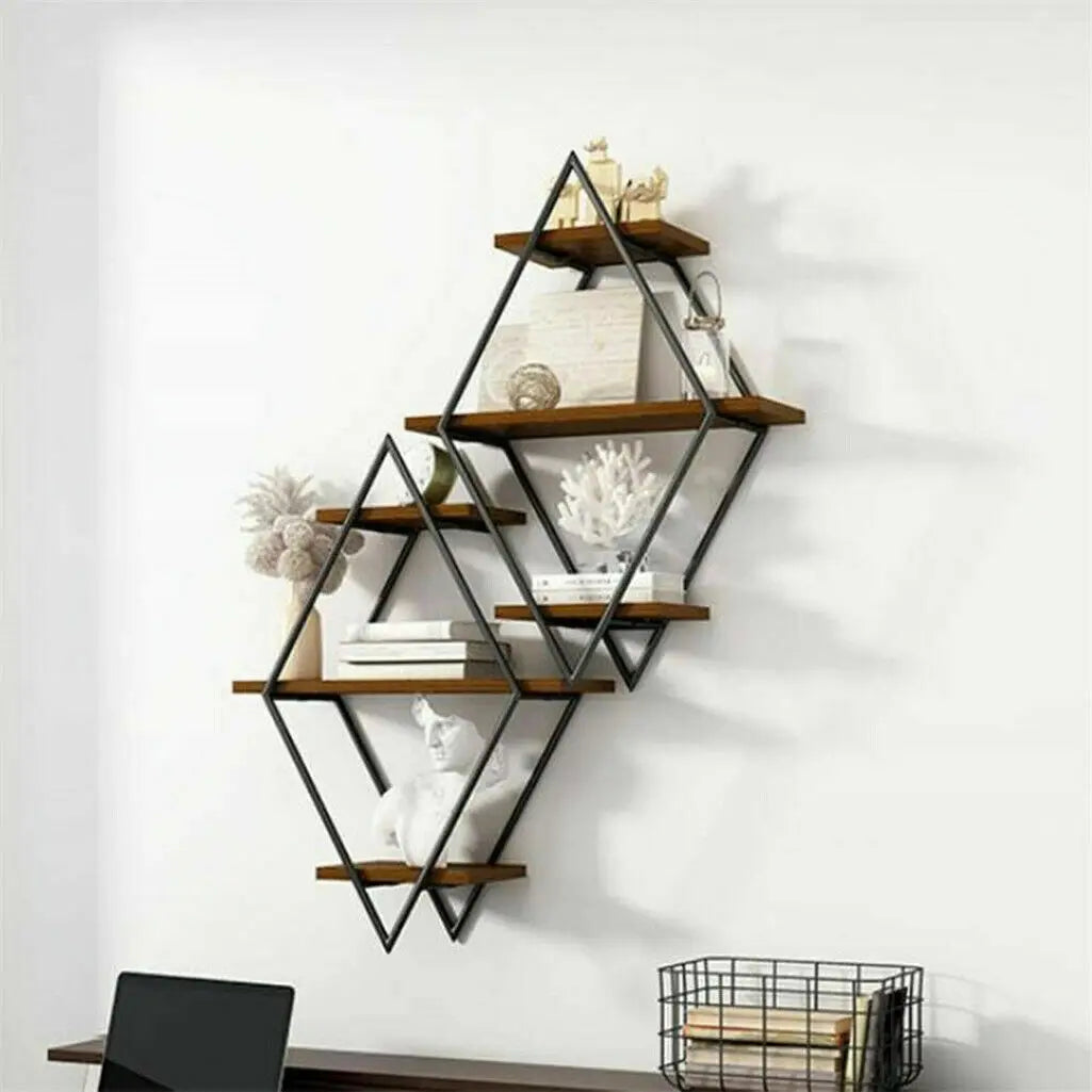 Wall Mounted Wooden Floating Shelves