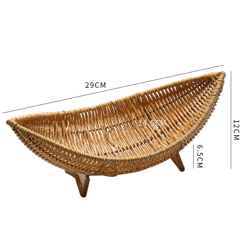 Decorative Handwoven Rattan Serving Tray