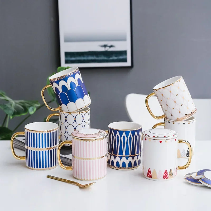 Luxury Gold Ceramic Coffee Mug