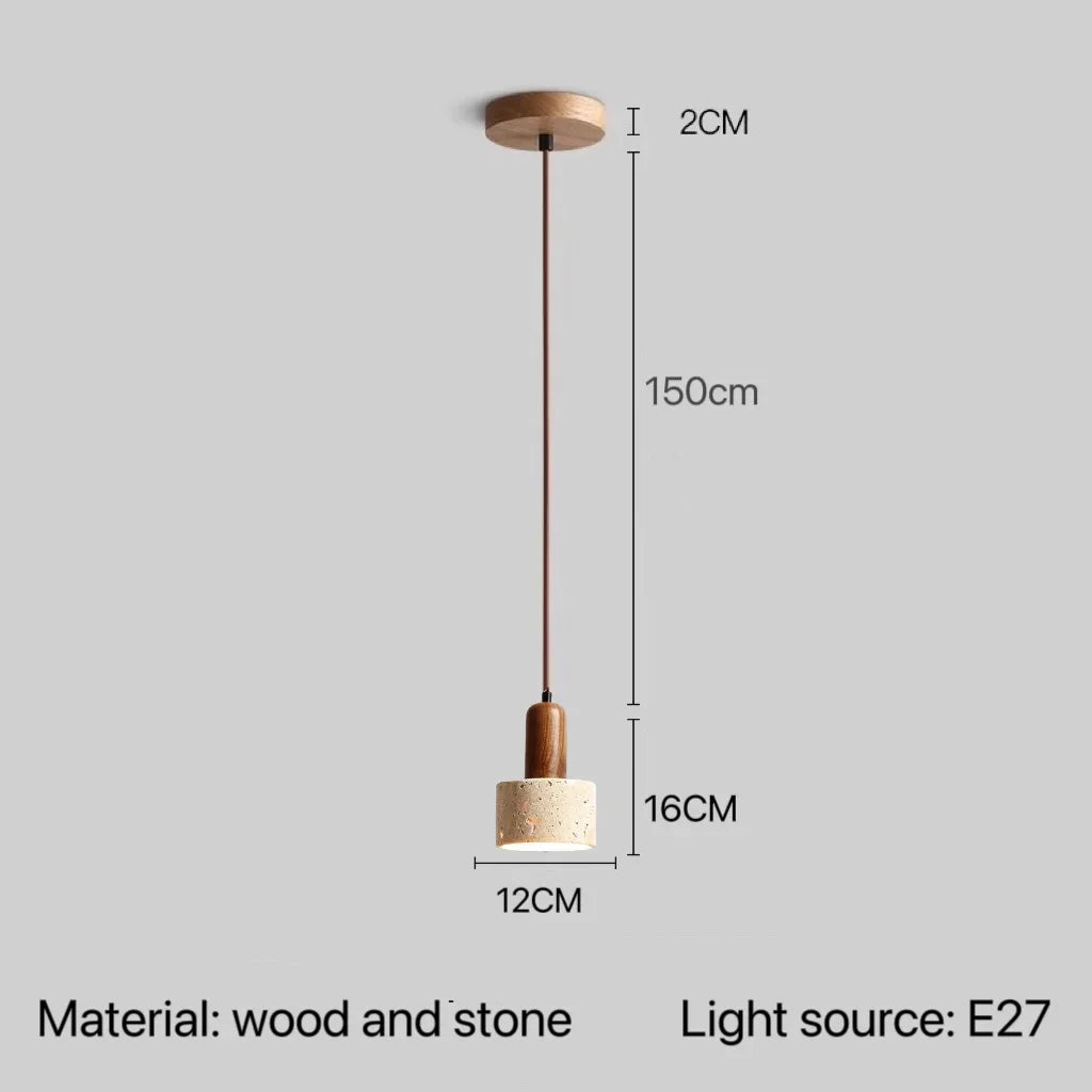 Modern Japanese Stone Pendant Lamp