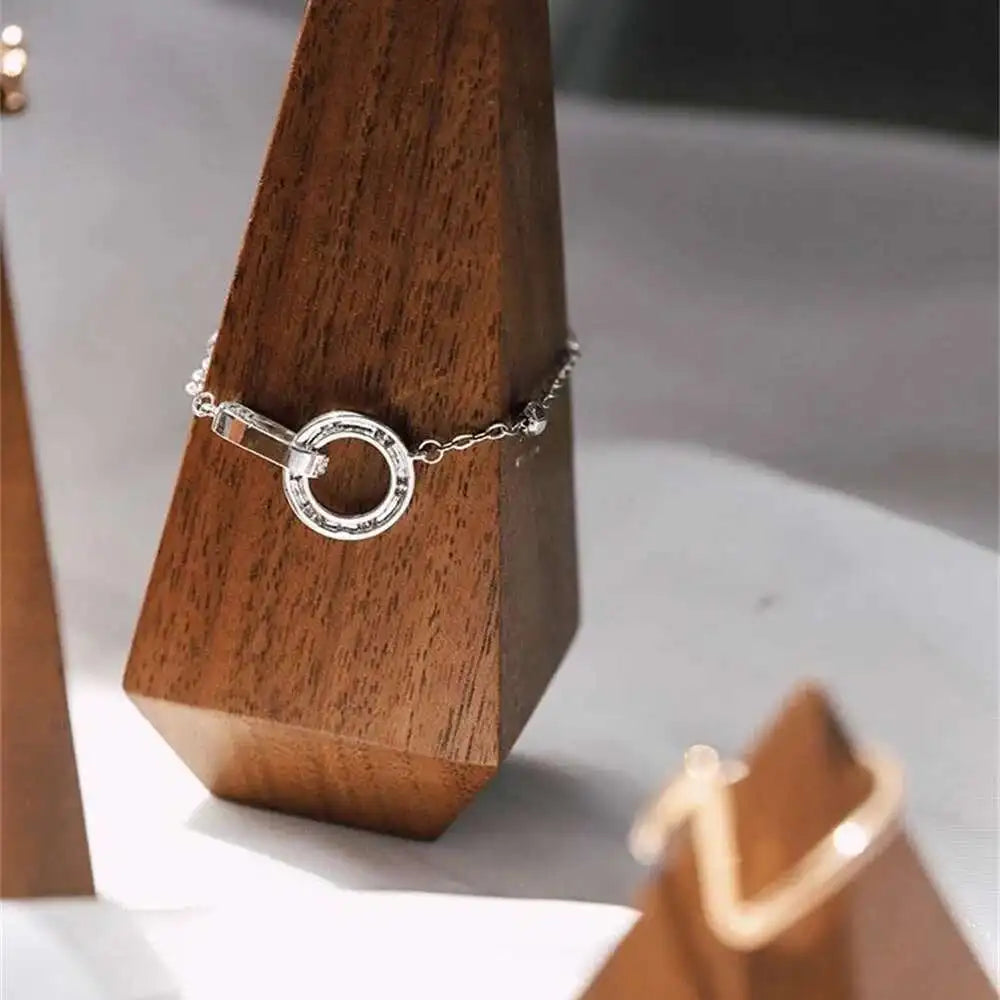 Conical Wood Ring Holder Stand