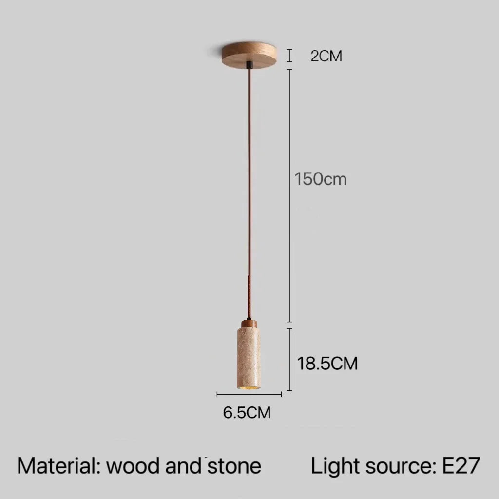 Modern Japanese Stone Pendant Lamp