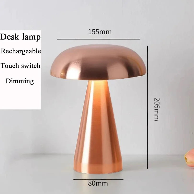 Rechargeable Ambient Mushroom Table Lamp