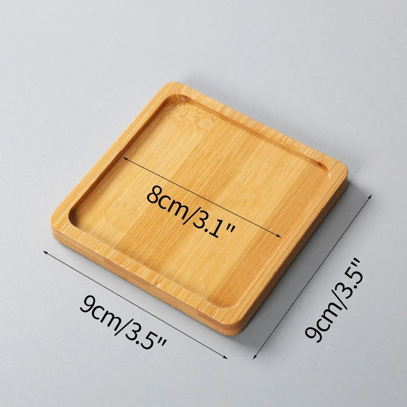 Eco Friendly Mini Bamboo Tray For Cups And Coasters