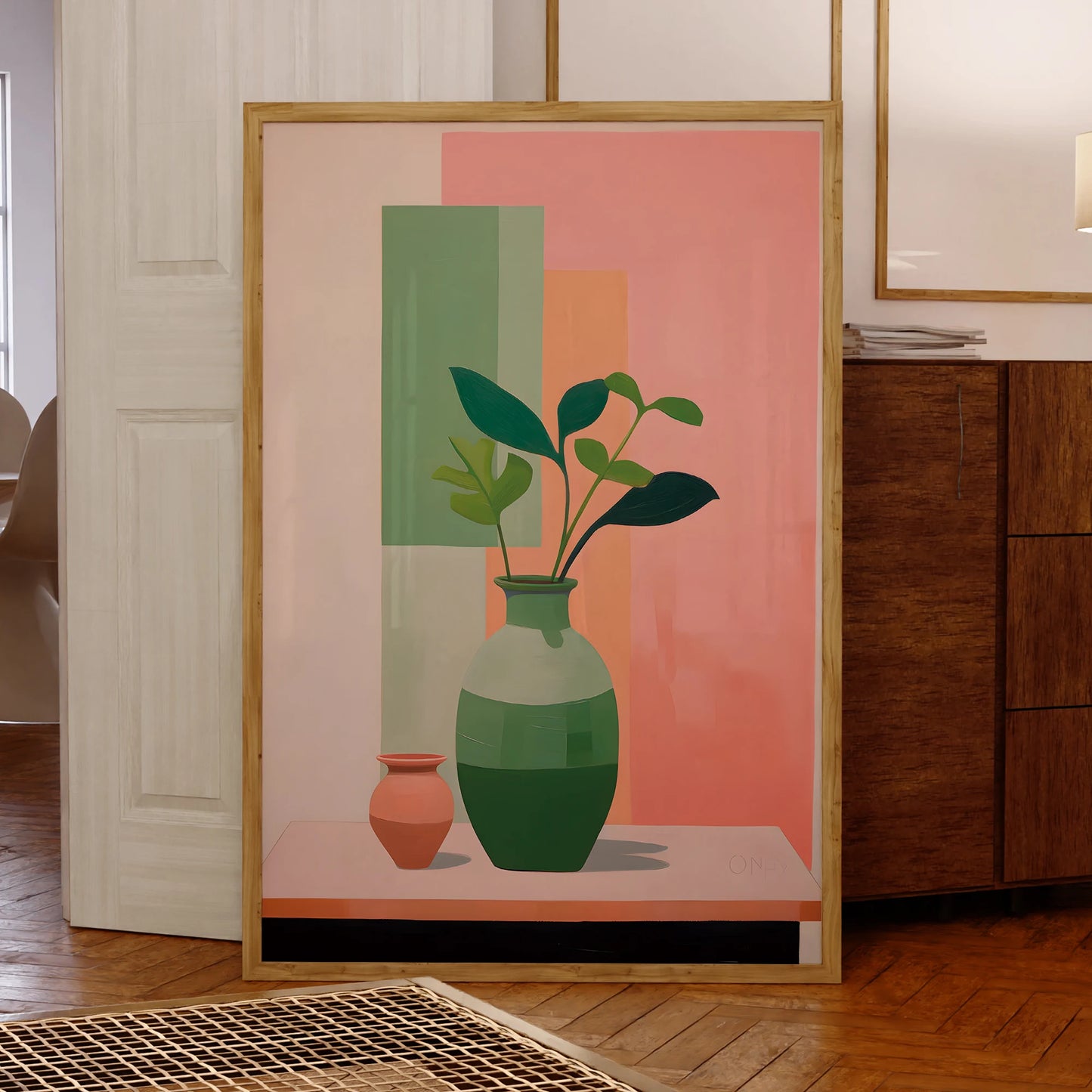 Enhance your living space with our eco-friendly still life branches and leaves canvas prints, perfect for any room's decor.