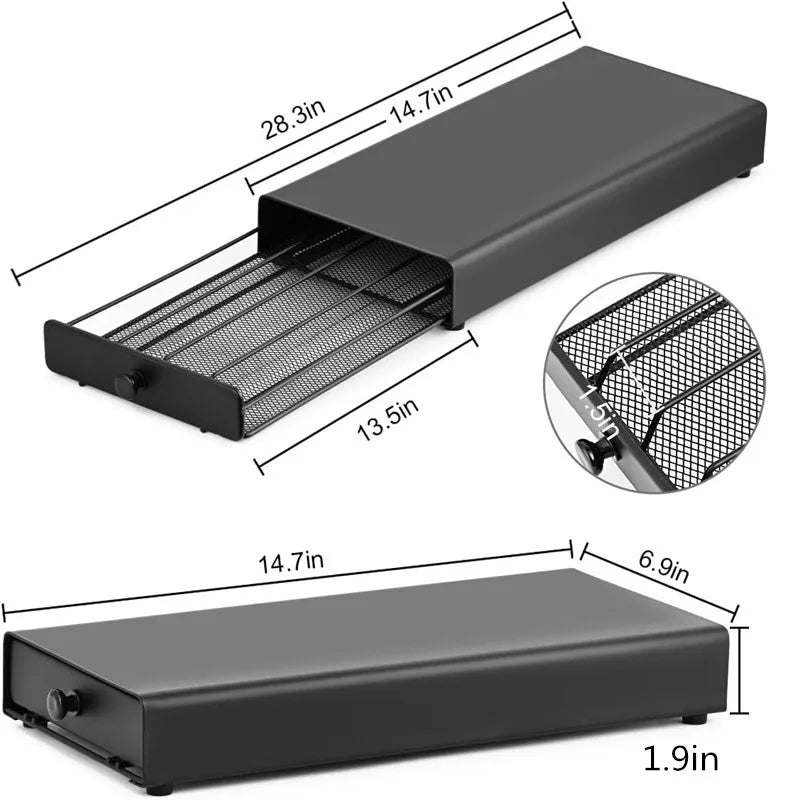 Metal Drawer Organizer For 40 Nespresso Pods And Capsules