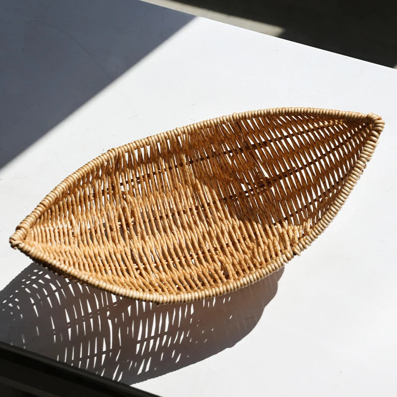 Decorative Handwoven Rattan Serving Tray