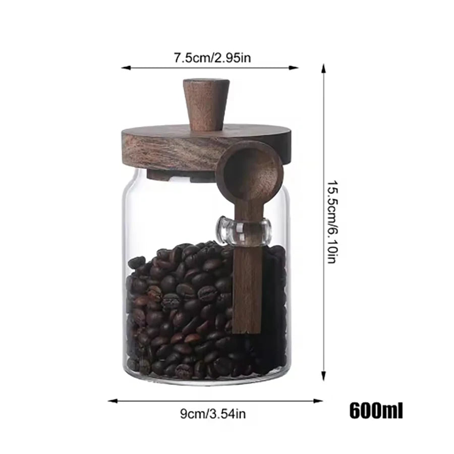 Glass Storage Containers with Wooden Lids