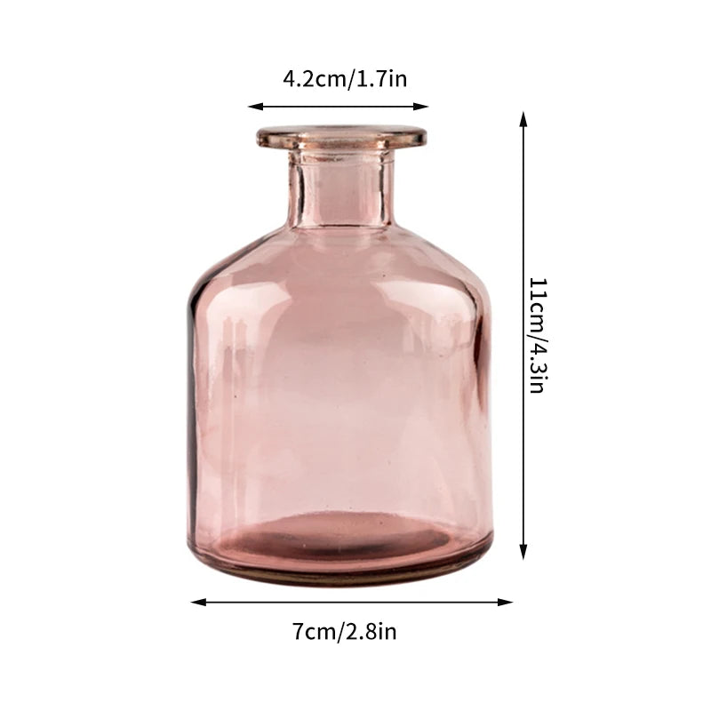 Brown Retro Glass Flower Vase
