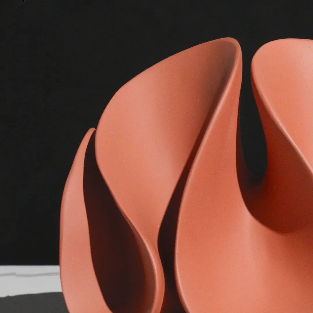Resin Geometric Petal Sculpture