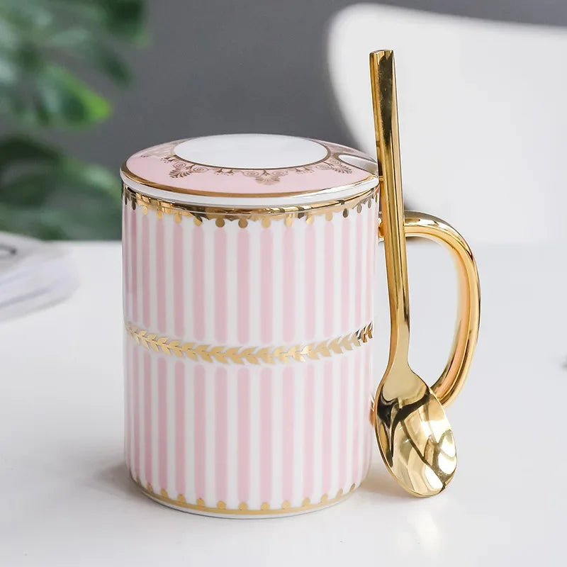 Luxury Gold Ceramic Coffee Mug