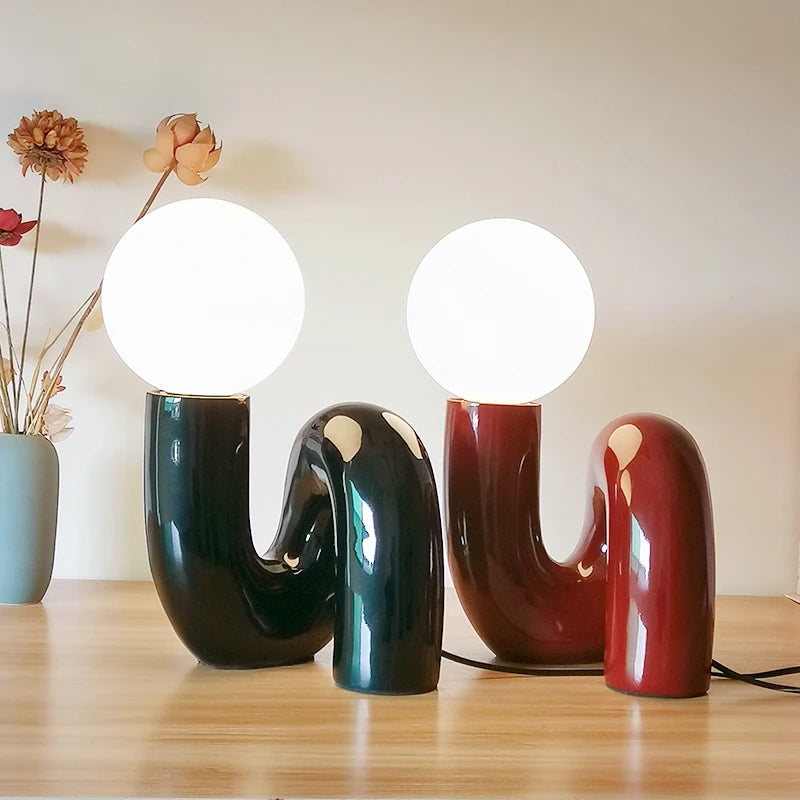 Resin Desk Lamp Glass