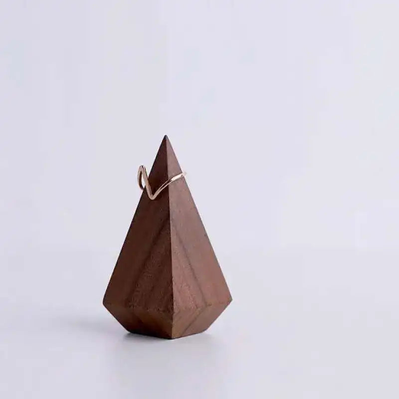 Conical Wood Ring Holder Stand