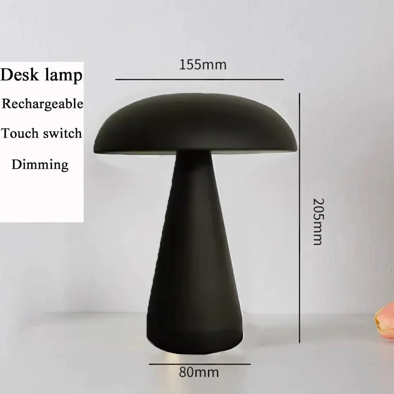 Rechargeable Ambient Mushroom Table Lamp