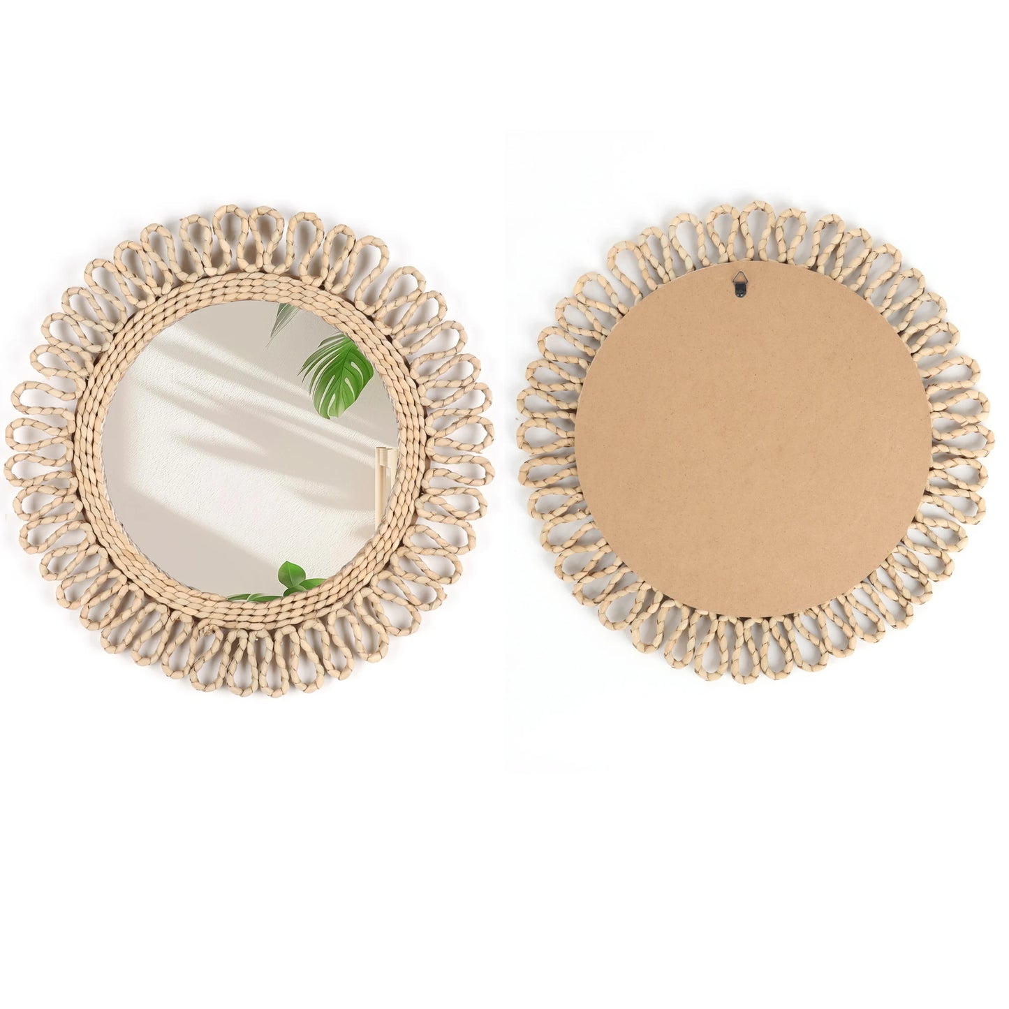 Bohemian Woven Circular Mirror