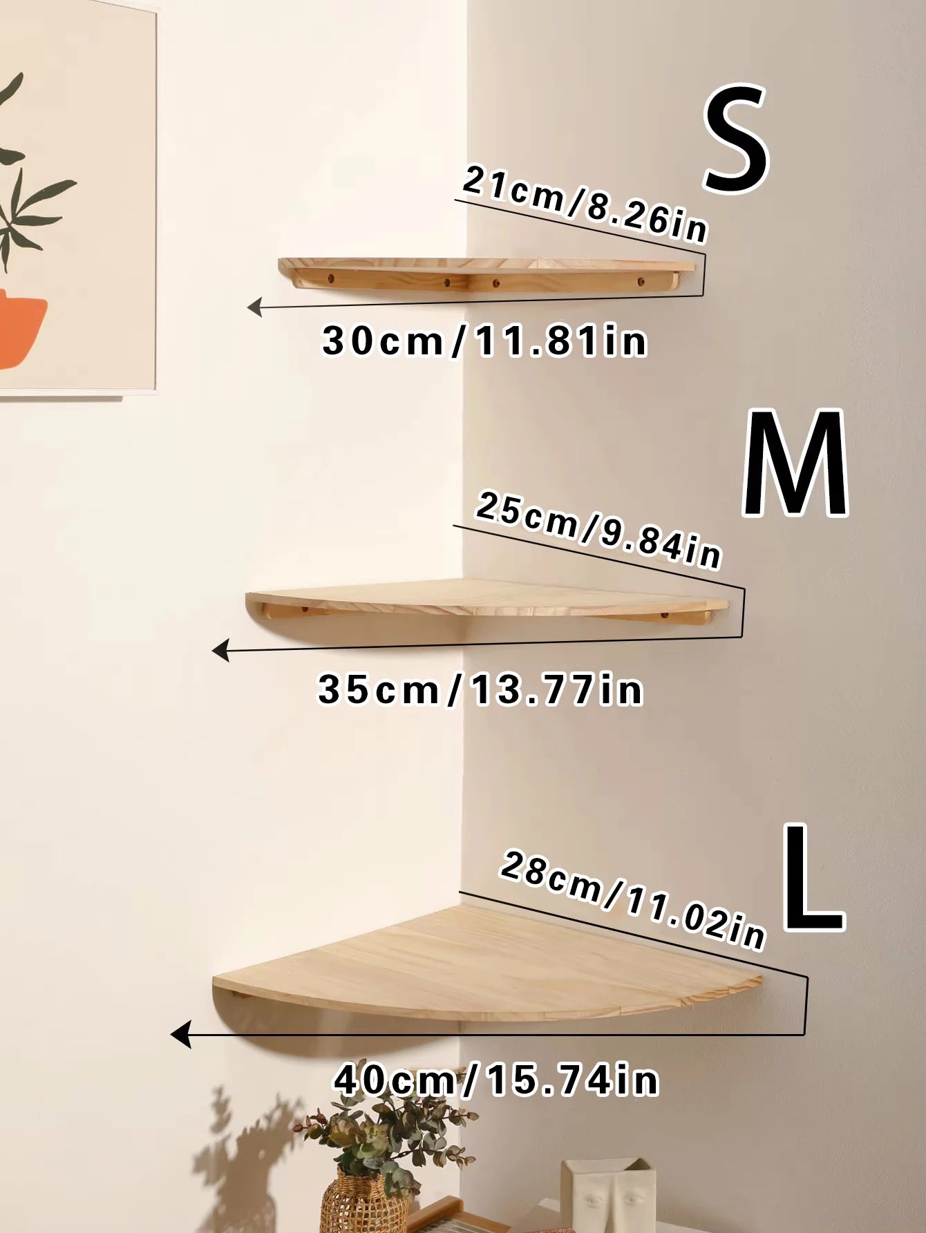 Wood Floating Corner Shelves for Any Room