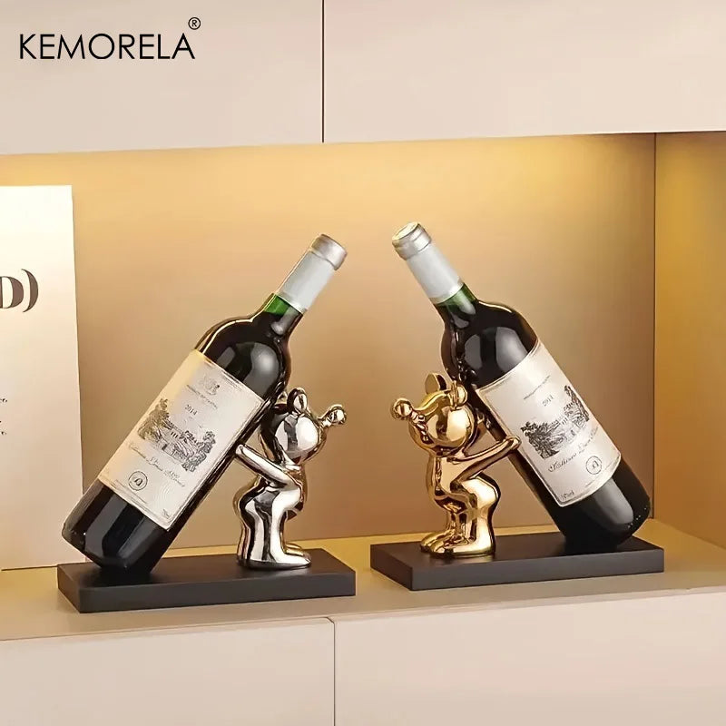 Creative Ceramic Cartoon Wine Rack