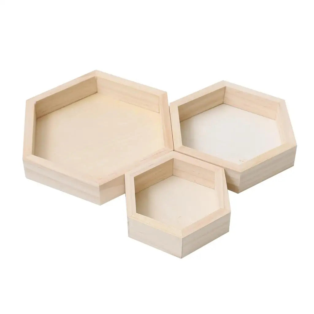 Unpainted Wooden Jewelry Storage Boxes