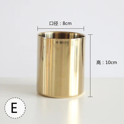 Rose Gold Stainless Steel Pen Holder