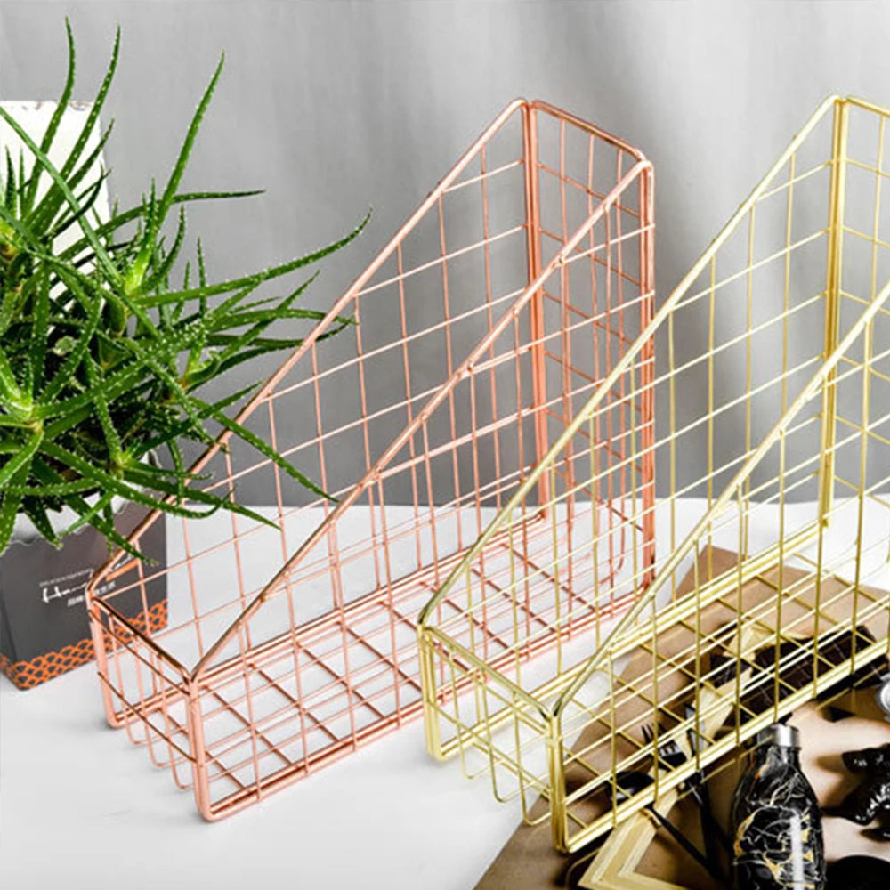 Nordic Rose Gold Storage Basket