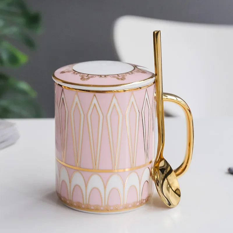 Luxury Gold Ceramic Coffee Mug
