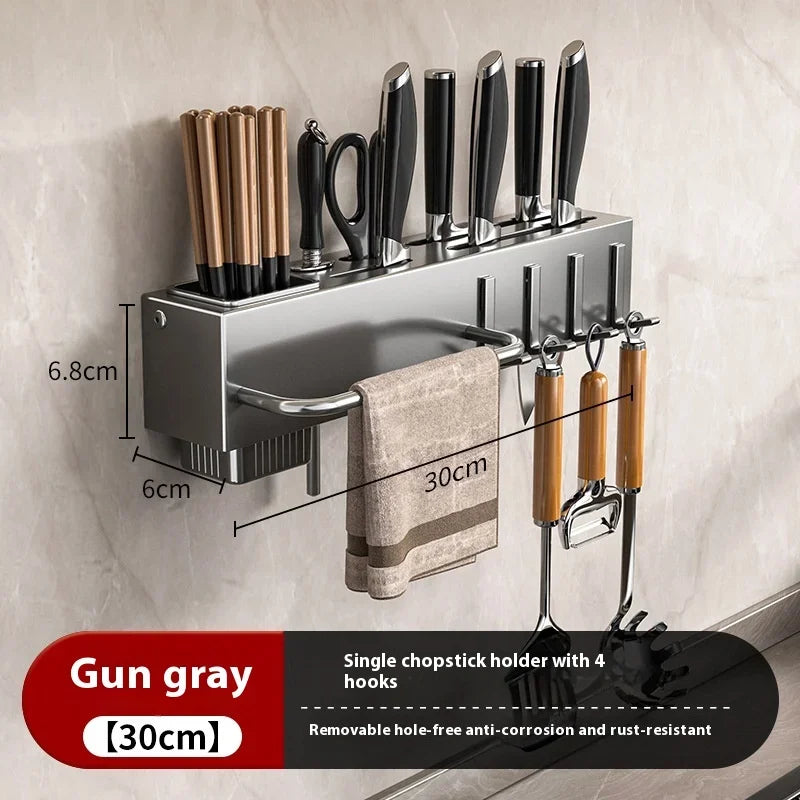 No Drill Wall Mounted Knife Holder