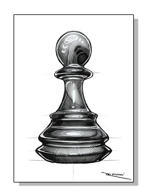 Modern Chess Canvas Wall Art
