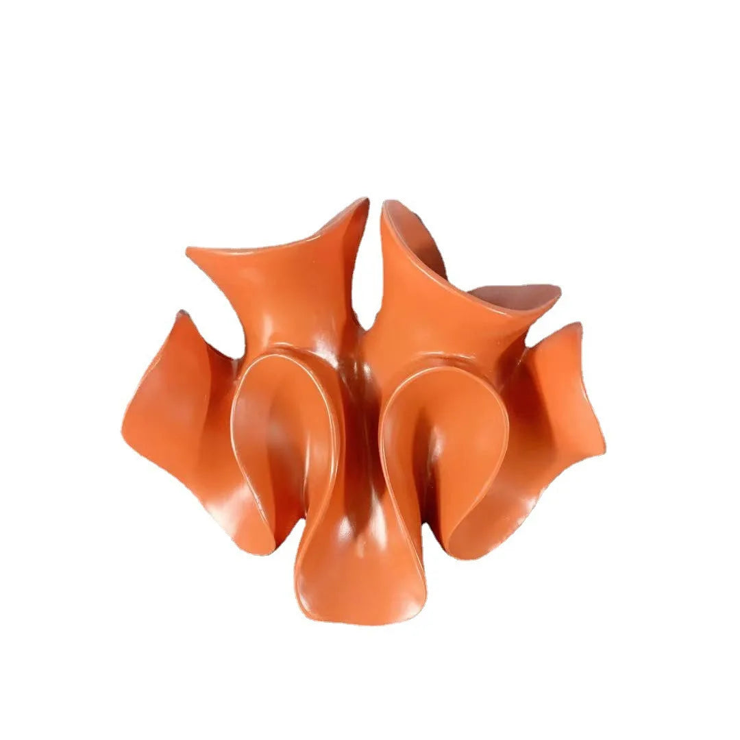 Resin Geometric Petal Sculpture