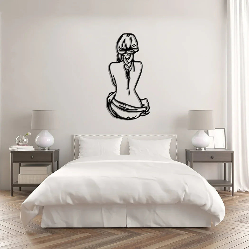 Minimalist Line Art Metal Wall Decor
