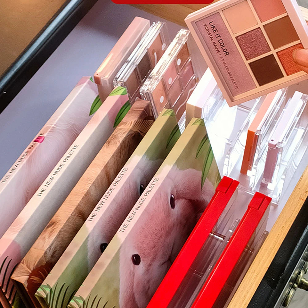 Transparent 7-Compartment Makeup Organizer
