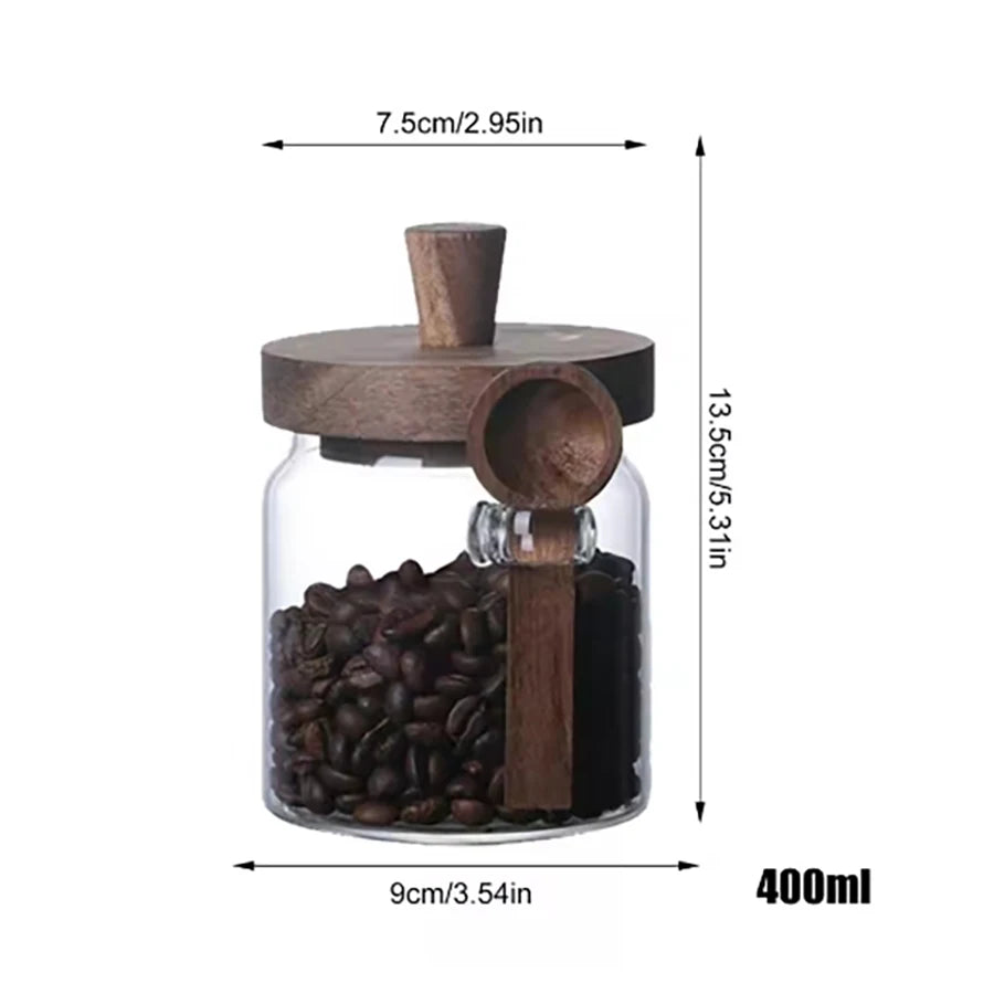 Glass Storage Containers with Wooden Lids