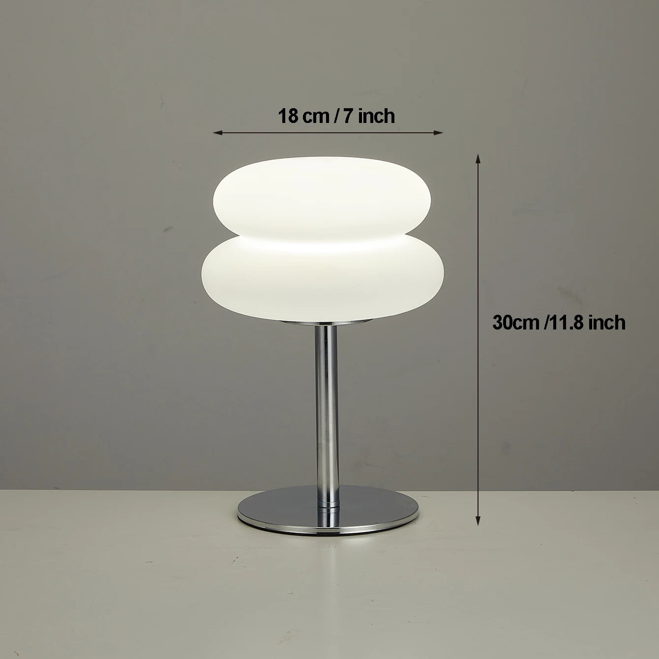 Cream Plastic Table Lamp USB