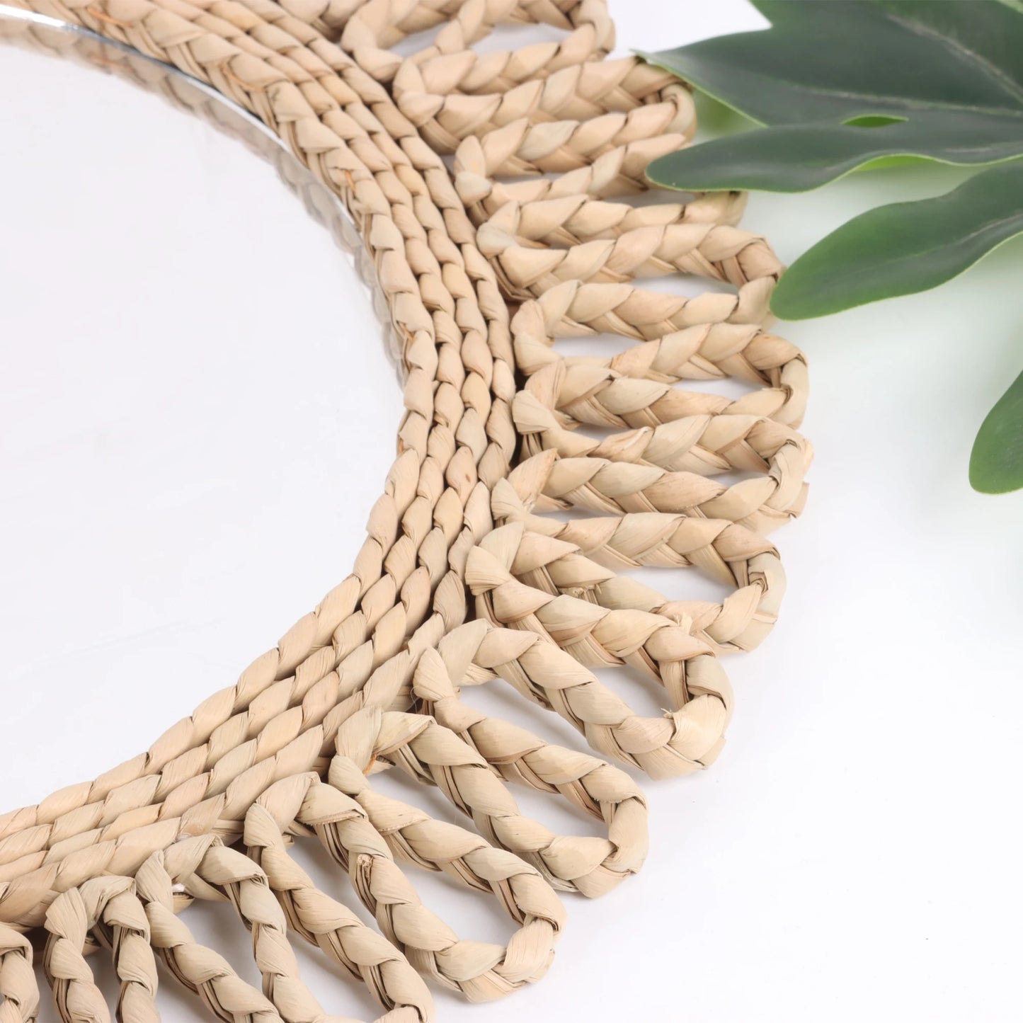 Bohemian Woven Circular Mirror