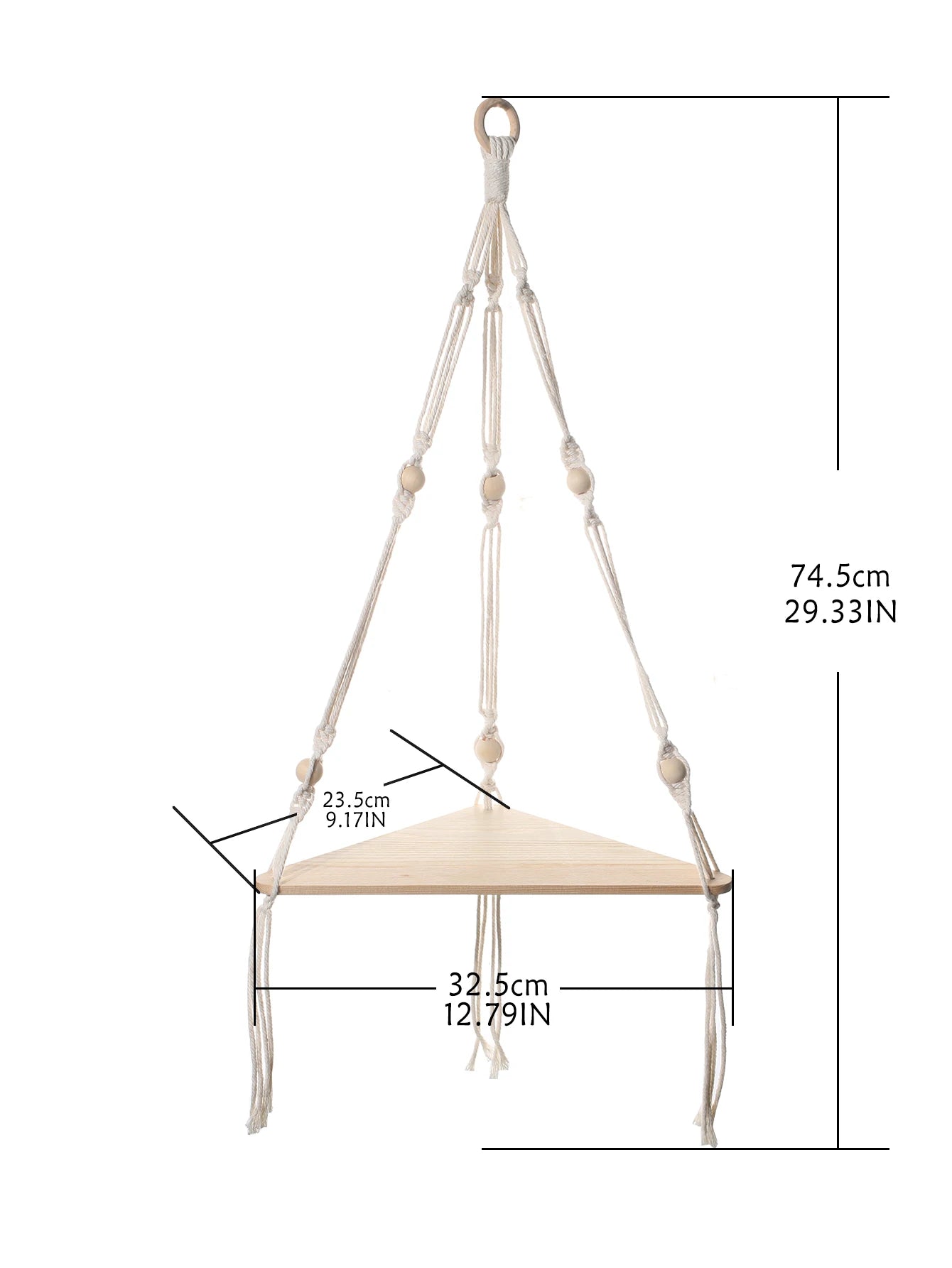 Wooden Corner Shelf - Wall Organizer