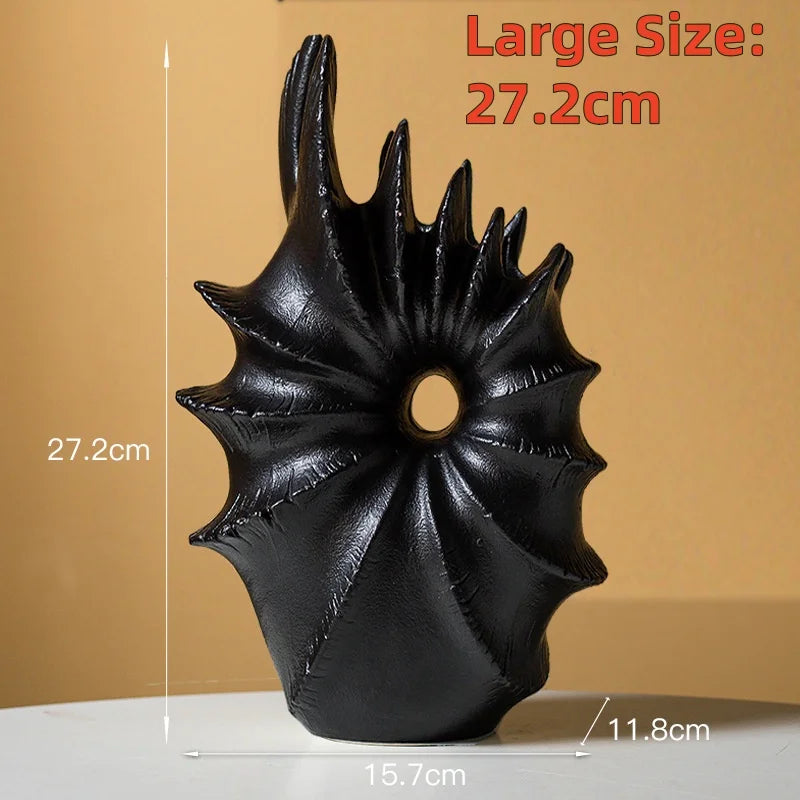 Ceramic Conch Vase for Decor