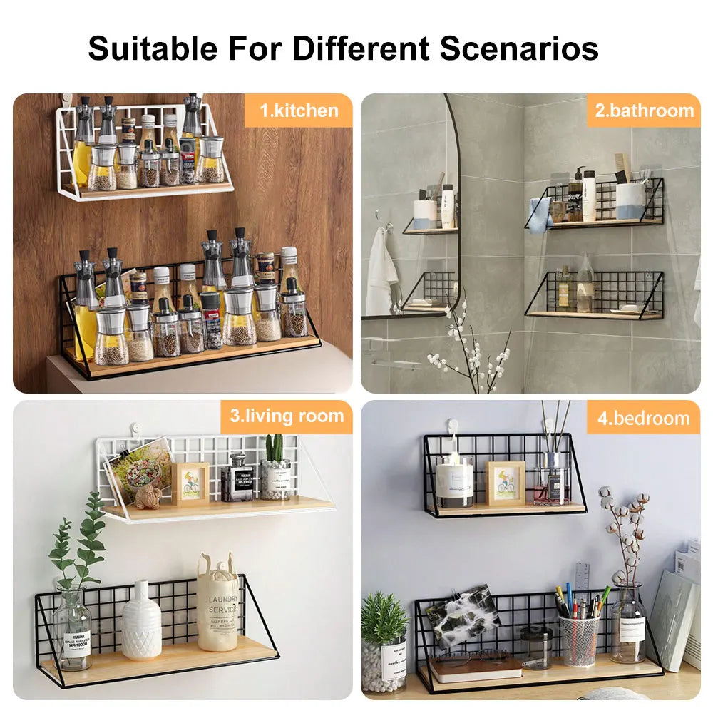 Wooden Wall Mounted Spice Rack