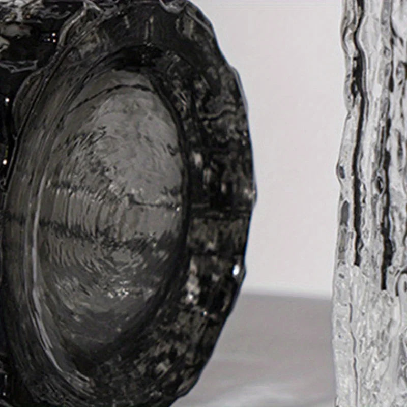 25cm Glass Glacier Vase Decor