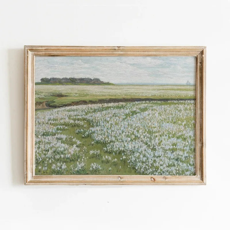 Vintage French Country Landscape Canvas Wall Art
