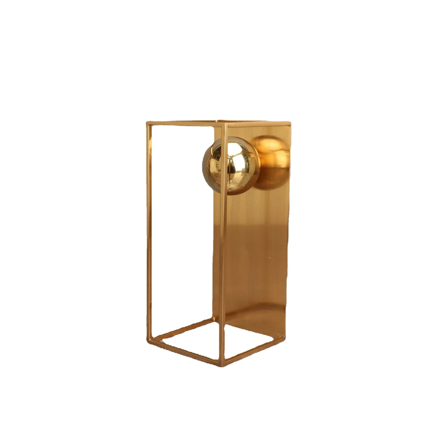 Geometric Metal Sculpture Decorative Box