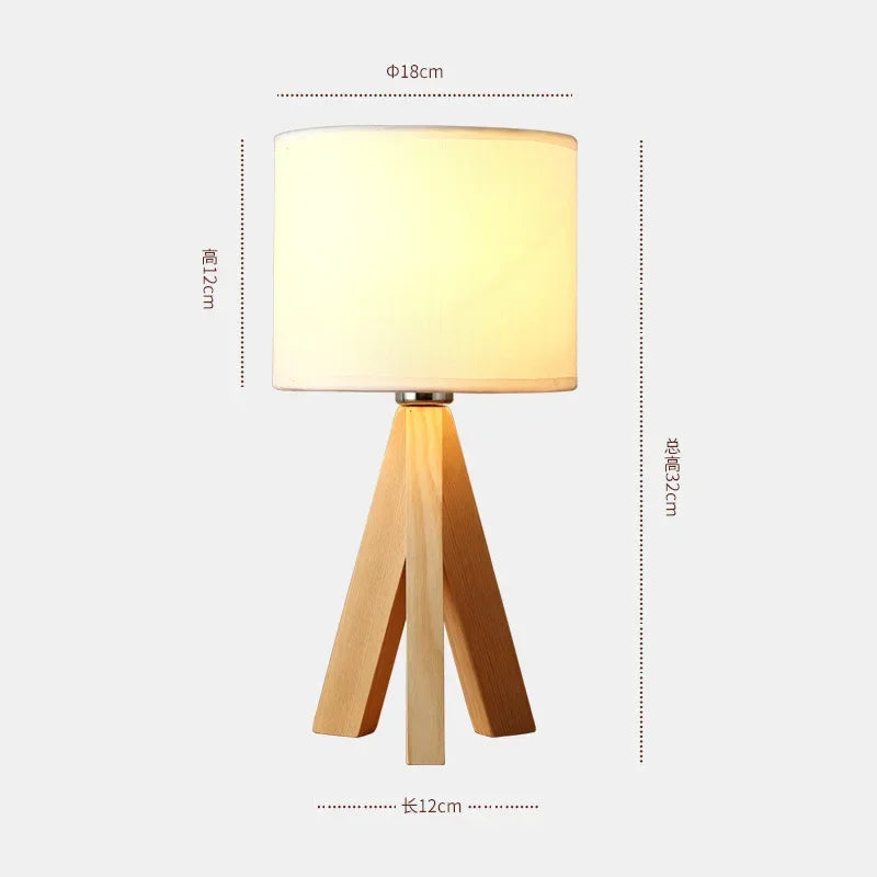 Wooden Table Lamp Light
