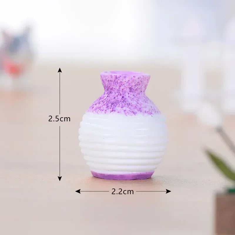 Miniature Resin Small Mouth Vase