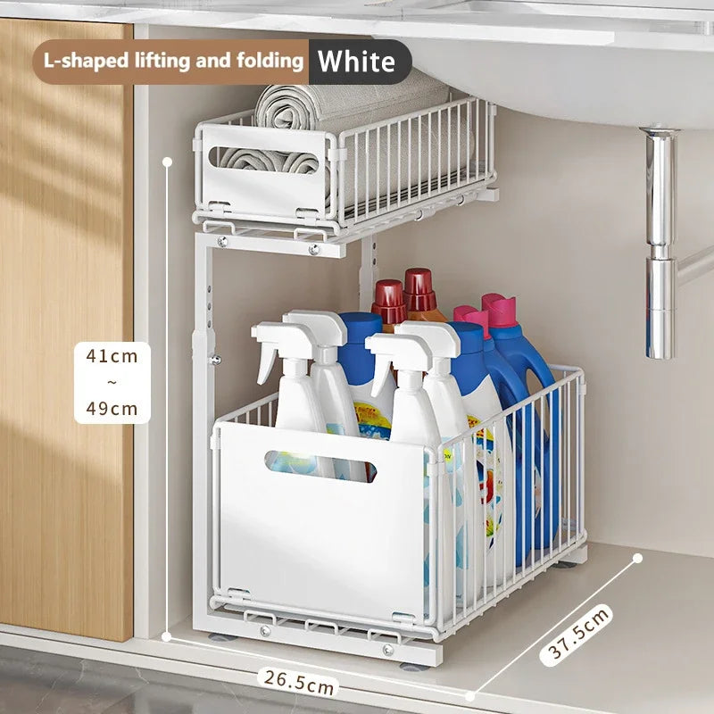 Under Sink Slide-Out Storage Rack