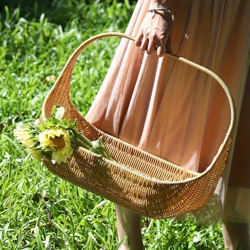 Handwoven Rattan Bread Basket