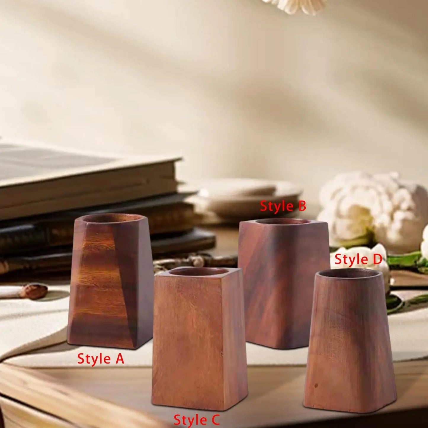 Wooden Pen Holder and Stand