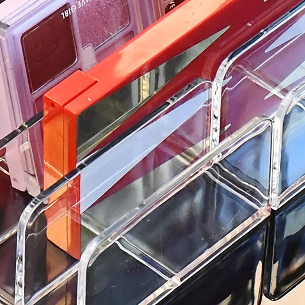 Transparent 7-Compartment Makeup Organizer