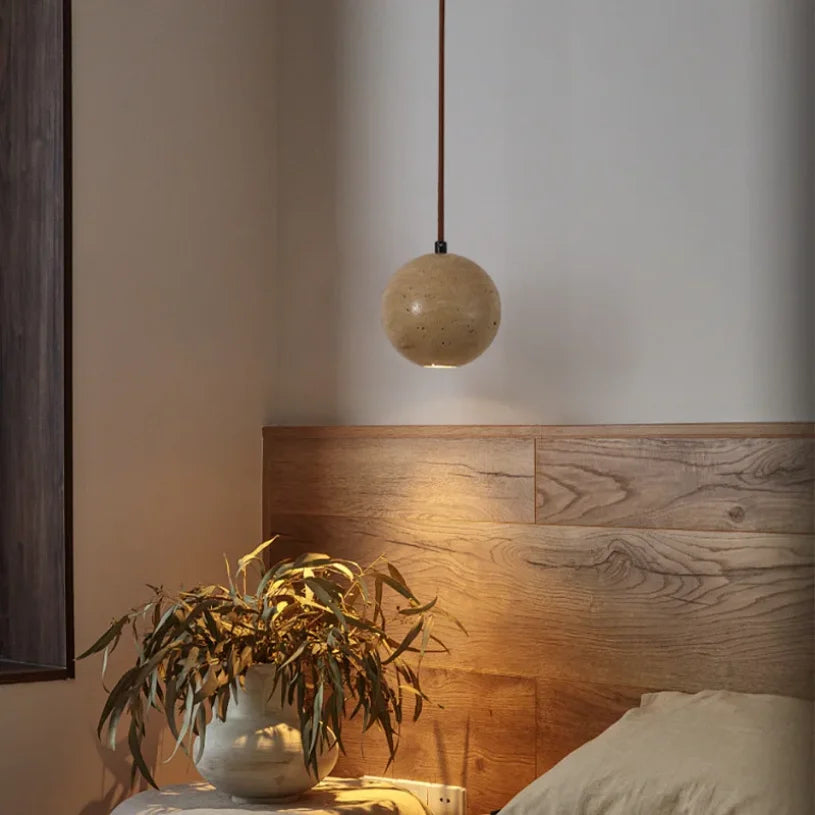 Modern Japanese Stone Pendant Lamp