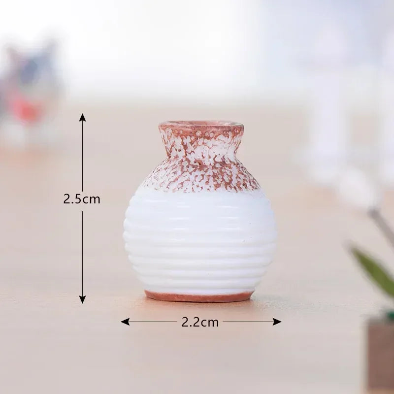 Miniature Resin Small Mouth Vase