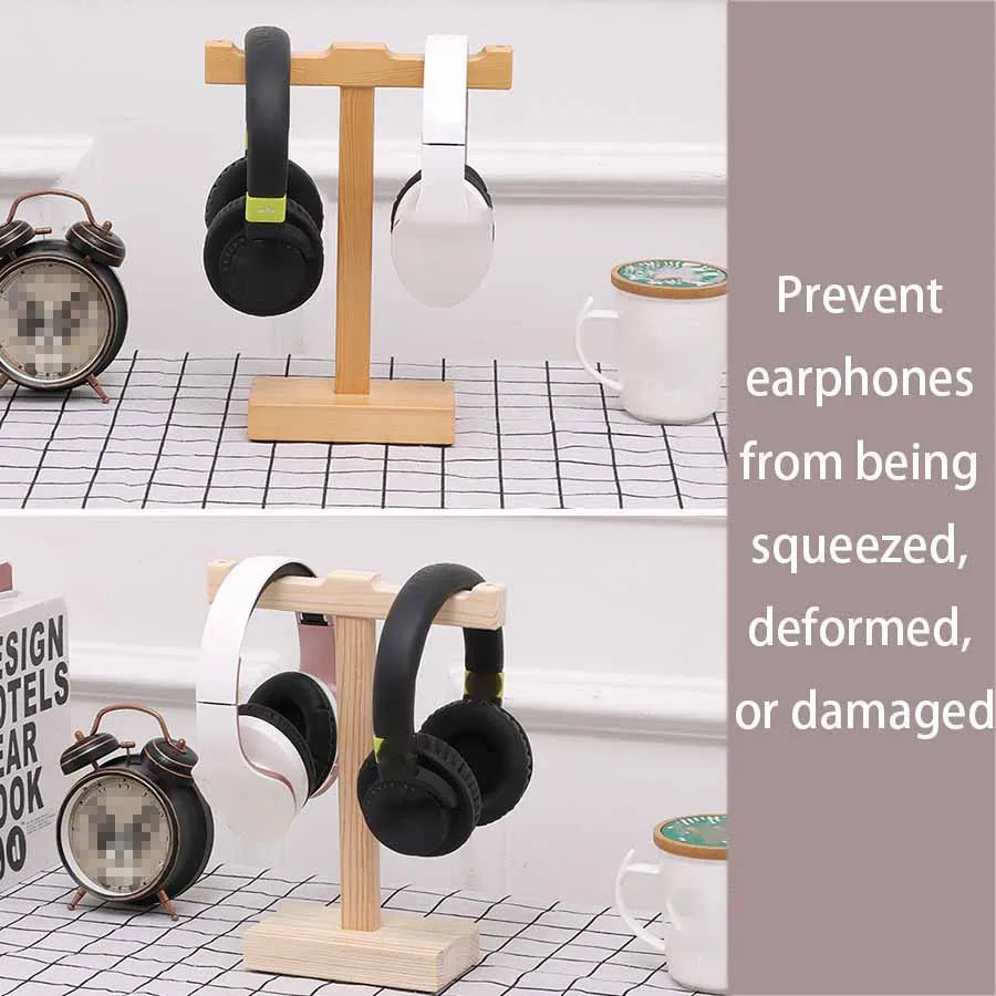 Solid Wood Headphone Stand Mount