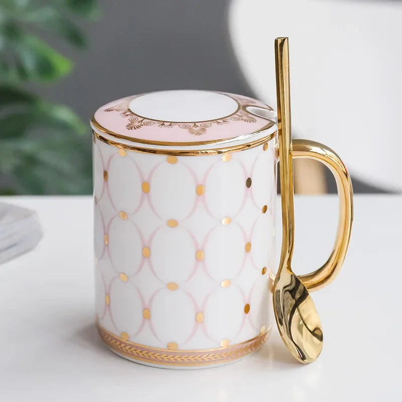 Luxury Gold Ceramic Coffee Mug