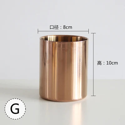 Rose Gold Stainless Steel Pen Holder